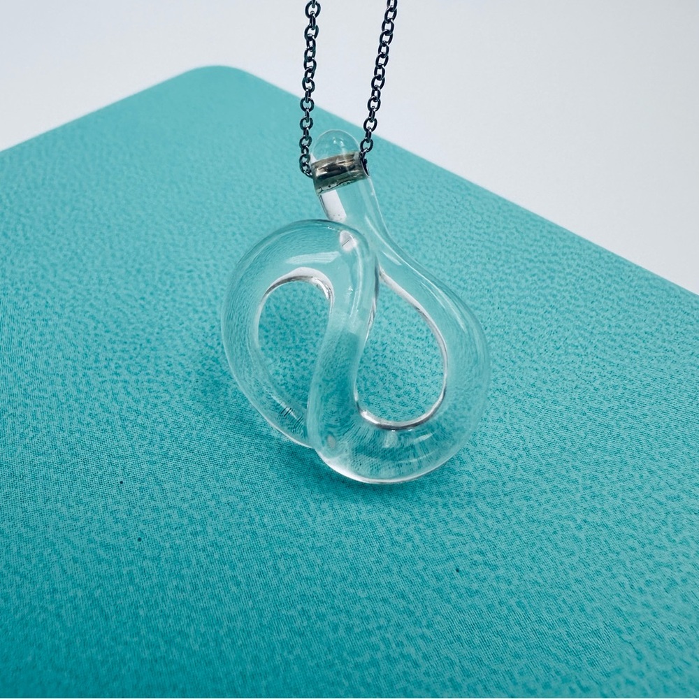 RARE Tiffany & Co. Large Rock Crystal Snake Wave Necklace in Platinum Packaging